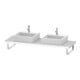 Duravit Console L-Cube 80-200x55 cm, 2 tiroirs, ép. 4,5 cm, blanc mat-1