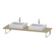 Duravit Console L-Cube 80-200x55 cm, 2 tiroirs, épaisseur 3 cm, médium chêne-1