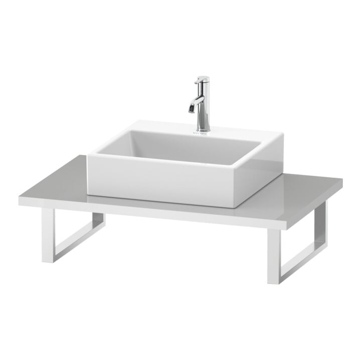 Duravit Console L-Cube 80-200x55cm, 1 AS, ép. 3cm, méd. œuf