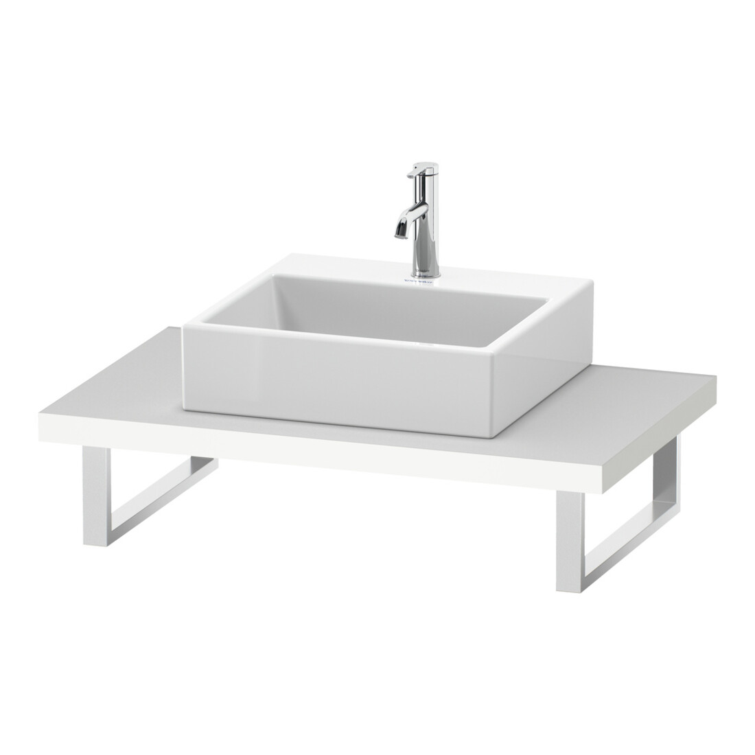 Duravit Console L-Cube 80-200x55cm, 1 AS, ép. 4,5cm, blanc mat
