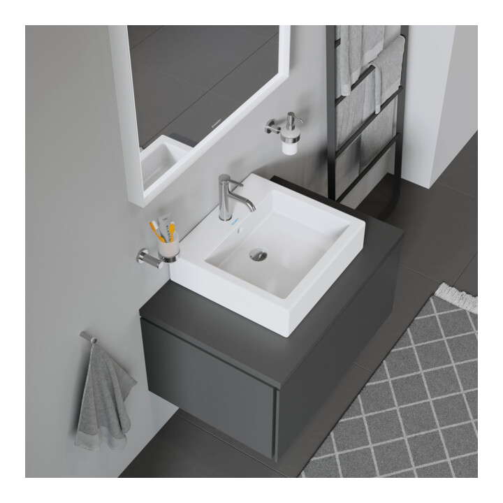 Duravit Console L-Cube 80-200x55cm, 1 AS, épaisseur 3cm, graphite mat