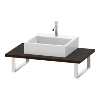 Duravit Console L-Cube 80-200x55cm, 1 AS, Épaisseur 3cm, Noyer verni