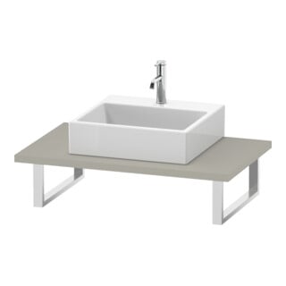 Duravit Console L-Cube 80-200x55cm, 1 découpe, ép. 3cm, taupe mat