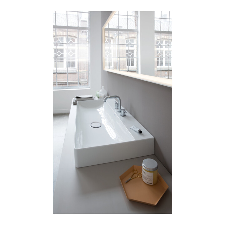 Duravit Console L-Cube 80-200x55cm, 1 découpe, ép. 3cm, taupe mat