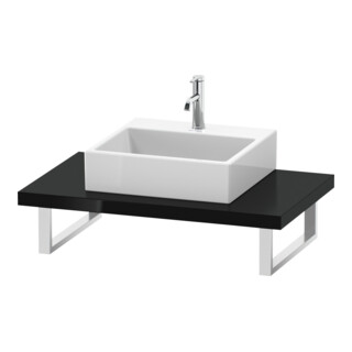 Duravit Console L-Cube 80-200x55cm, 1 tiroir, ép. 4,5cm, blanc brillant