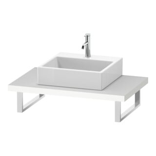 Duravit Console L-Cube 80-200x55cm, 1 tiroir, ép. 4,5cm, blanc mat
