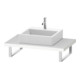 Duravit Console L-Cube 80-200x55cm, 1 tiroir, ép. 4,5cm, blanc mat-1