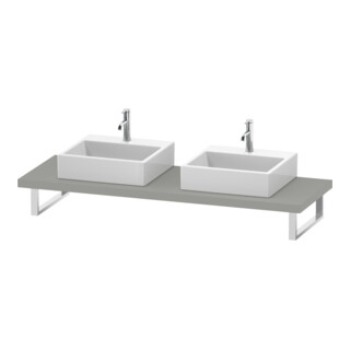 Duravit Console L-Cube 80-200x55cm, 2 A., ép. 4,5cm, gris béton