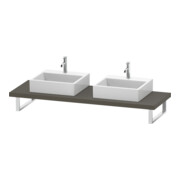 Duravit Console L-Cube 80-200x55cm, 2 A., ép. 4,5cm, gris satin mat
