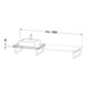Duravit Console L-Cube 80-200x55cm, 2 A., tige 4,5cm, E d cintré-4