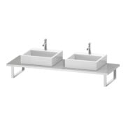 Duravit Console L-Cube 80-200x55cm, 2 étagères, ép. 3cm, blanc brillant-2
