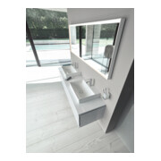 Duravit Console L-Cube 80-200x55cm, 2 étagères, ép. 3cm, blanc brillant-5