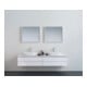 Duravit Console L-Cube 80-200x55cm, 2 étagères, ép. 3cm, blanc brillant