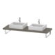 Duravit Console L-Cube 80-200x55cm, 2 pces, tige 4,5cm, pour lavabo haut brillant-1