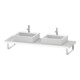Duravit Console L-Cube 80-200x55cm, 2 trous, ép. 4,5cm, blanc mat-1