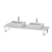 Duravit Console L-Cube 80-200x55cm, 2 trous, ép. 4,5cm, blanc mat