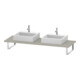 Duravit Console L-Cube 80-200x55cm, 2 trous, épaisseur 3cm, taupe mat-1