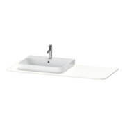Duravit Console lavabo Happy D.2 Plus 130x55 cm, 1 trou, mitigeur gauche, blanc mat
