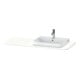 Duravit Console lavabo Happy D.2 Plus 130x55 cm, 1 trou robinet, cuvette droite, blanc mat satiné-1