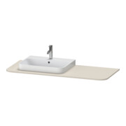 Duravit Console lavabo Happy D.2 Plus 130x55 cm, 1 trou, robinet gauche, taupe mat