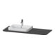 Duravit Console lavabo Happy D.2 Plus 130x55 cm, 1 trou, robinetterie à gauche, graphite mat-1