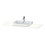 Duravit Console lavabo Happy D.2 Plus 130x55 cm, 1 trou, robinetterie incl., blanc mat