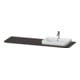Duravit Console lavabo Happy D.2 Plus 160x55 cm, 1 trou, robinetterie droite, noyer huilé-1