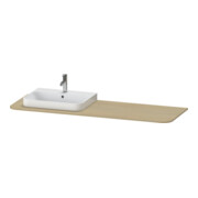 Duravit Console lavabo Happy D.2 Plus 160x55 cm, avec 1 trou robinet, cuvette gauche, Medit Ei