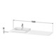 Duravit Console lavabo Happy D.2 Plus 160x55 cm, avec 1 trou robinet, cuvette gauche, Medit Ei