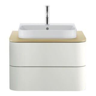 Duravit Console lavabo Happy D.2 Plus 65x48 cm, 1 découpe, chêne méditerranéen