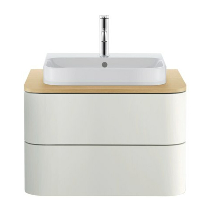 Duravit Console lavabo Happy D.2 Plus 65x48 cm, 1 découpe, chêne méditerranéen