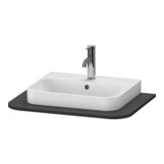 Duravit Console lavabo Happy D.2 Plus 65x48 cm, 1 découpe, graphite super mat