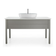 Duravit Console lavabo Luv 138,8x59,5x2 cm, quartz, 1 trou robinet, blanc mat