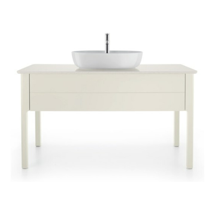Duravit Console lavabo Luv 138,8x59,5x2 cm, quartz, 1 trou robinet, blanc mat