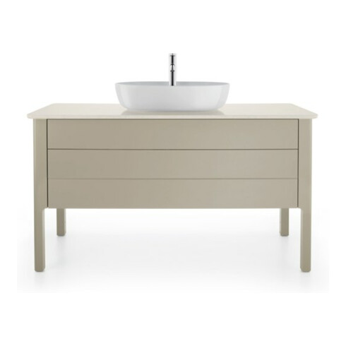 Duravit Console lavabo Luv 138,8x59,5x2 cm, quartz, 1 trou robinet, blanc mat