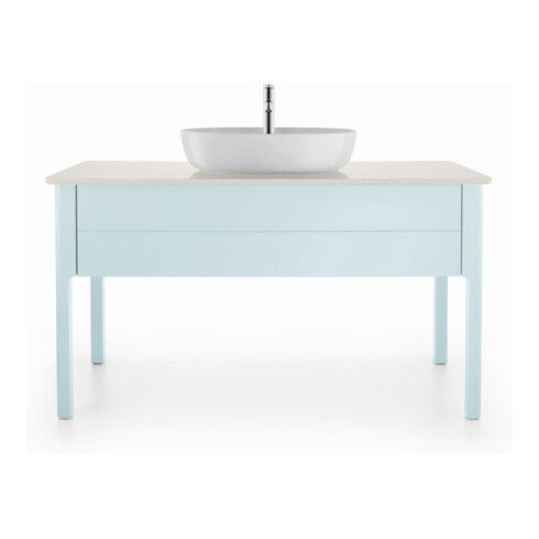 Duravit Console lavabo Luv 138,8x59,5x2 cm, quartz, 1 trou robinet, blanc mat