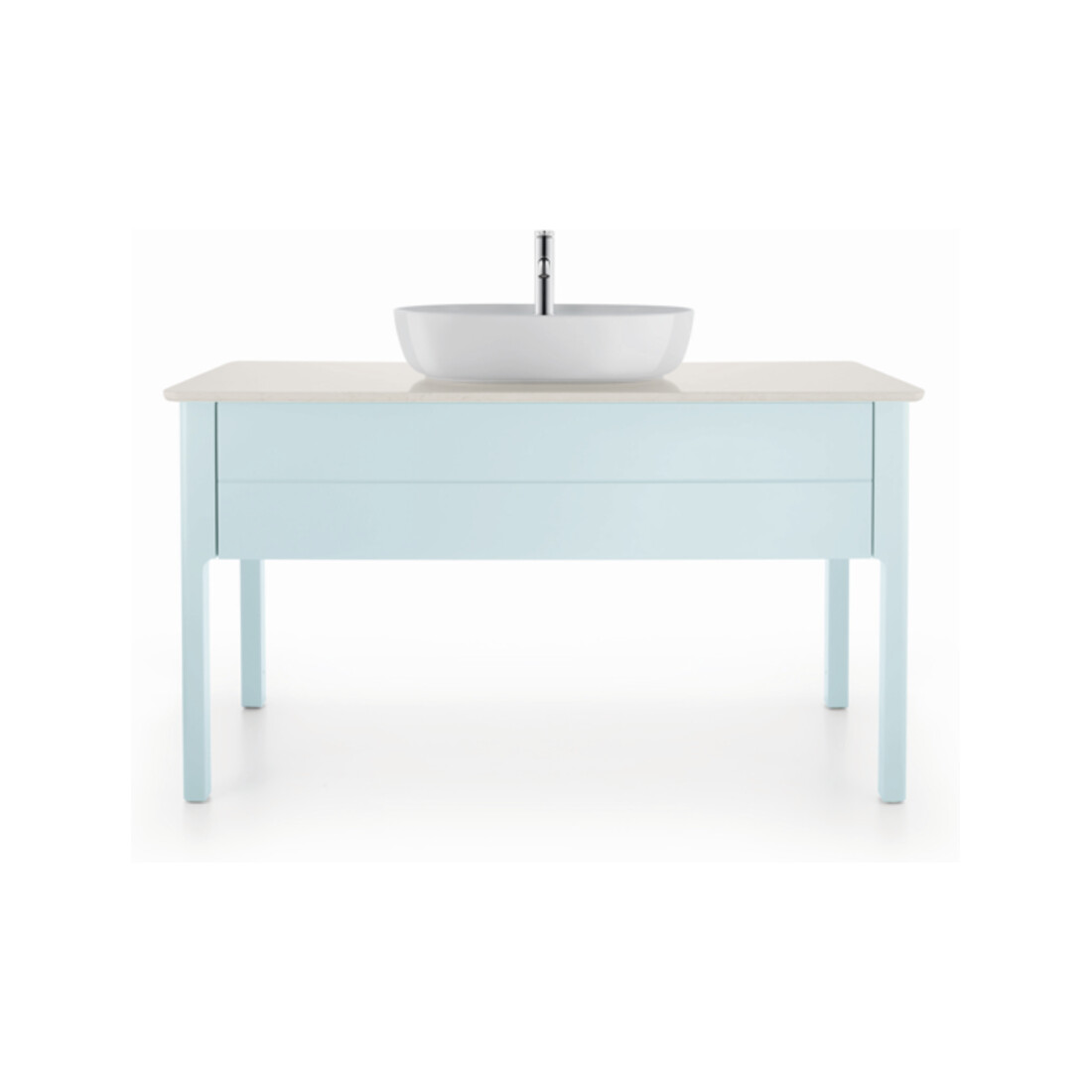 Duravit Console lavabo Luv 138,8x59,5x2 cm, quartz, 1 trou robinet, blanc mat