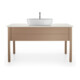 Duravit Console lavabo Luv 138,8x59,5x2 cm, quartz, 1 trou robinet, blanc mat
