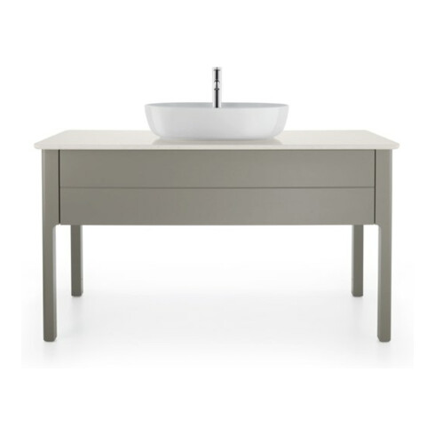 Duravit Console lavabo Luv 138,8x59,5x2 cm, quartz, 1 trou robinet, blanc mat