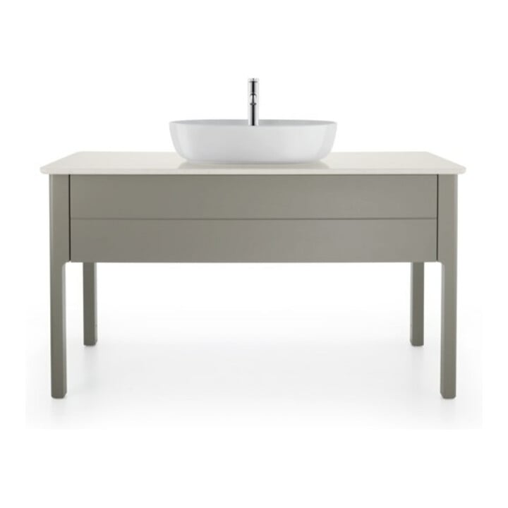 Duravit Console lavabo Luv 138,8x59,5x2 cm, quartz, 1 trou robinet, blanc mat