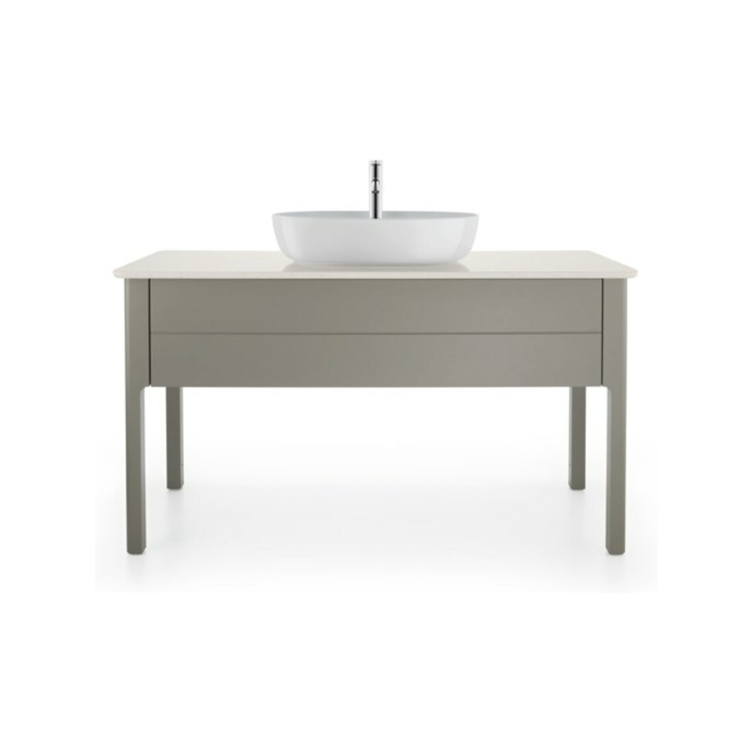 Duravit Console lavabo Luv 138,8x59,5x2 cm, quartz, 1 trou robinet, blanc mat