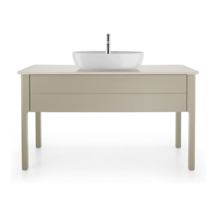 Duravit Console lavabo Luv 138,8x59,5x2 cm, quartz, 1 trou robinet, blanc mat