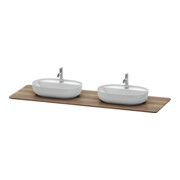 Duravit Console lavabo Luv 178,3x59,5x2,5 cm, bois, avec 2 trous, N