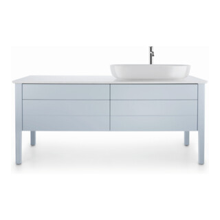 Duravit Console lavabo Luv 178,3x59,5x2 cm, quartz, 1 AS, R, blanc satiné