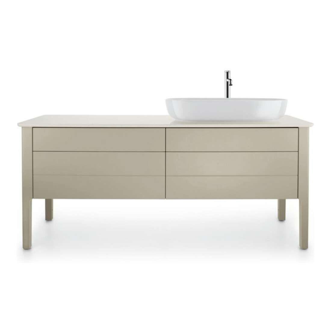 Duravit Console lavabo Luv 178,3x59,5x2 cm, quartz, 1 AS, R, blanc satiné