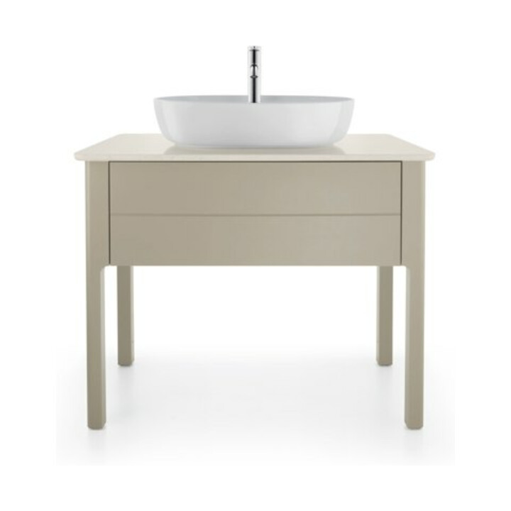 Duravit Console lavabo Luv 98,8x59,5x2cm, quartz, 1 trou, blanc structuré