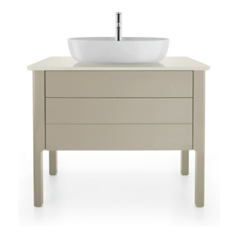 Duravit Console lavabo Luv 98,8x59,5x2cm, quartz, 1 trou, blanc structuré