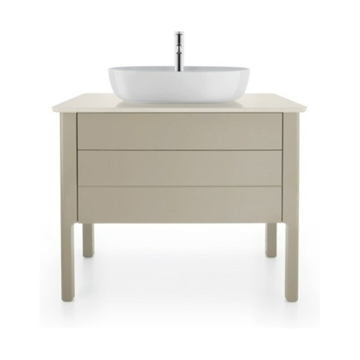 Duravit Console lavabo Luv 98,8x59,5x2cm, quartz, 1 trou, blanc structuré
