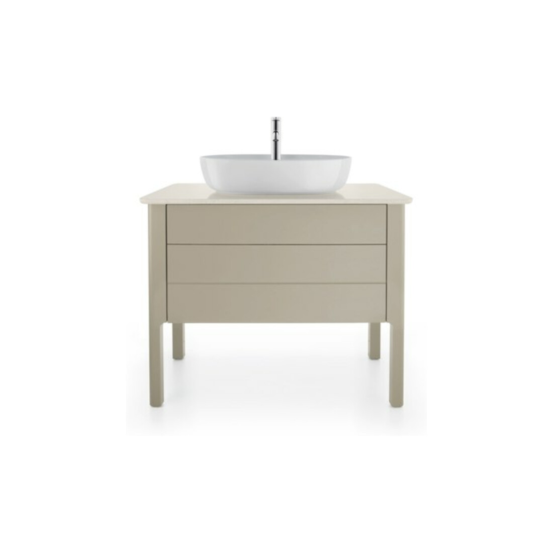 Duravit Console lavabo Luv 98,8x59,5x2cm, quartz, 1 trou, blanc structuré