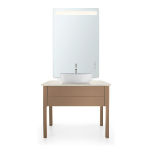 Duravit Console lavabo Luv 98,8x59,5x2cm, quartz, 1 trou, blanc structuré